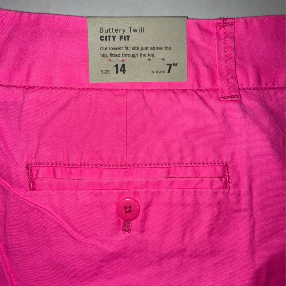 J. Crew 7" Chino Shorts Size 14 Wildflower Pink Deadstock Preppy Summer - Picture 3 of 12